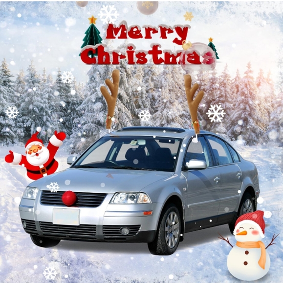 Car Christmas Reindeer Antlers Decorations Vehicle Christmas Car - Picture 6 of 6